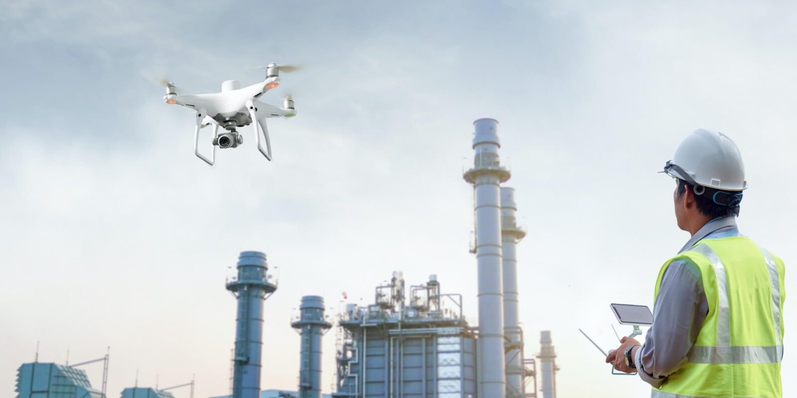 Boite de drones prise vue aerienne usines Maroc